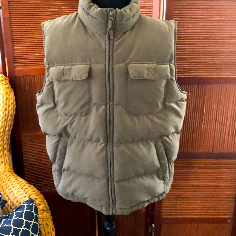 St John’s Bay Olive Green Zippered Vest